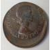 AUSTRALIA 1961 . HALF 1/2 PENNY . ERROR . MASSIVE 25% OFF CENTRE MIS-STRIKE